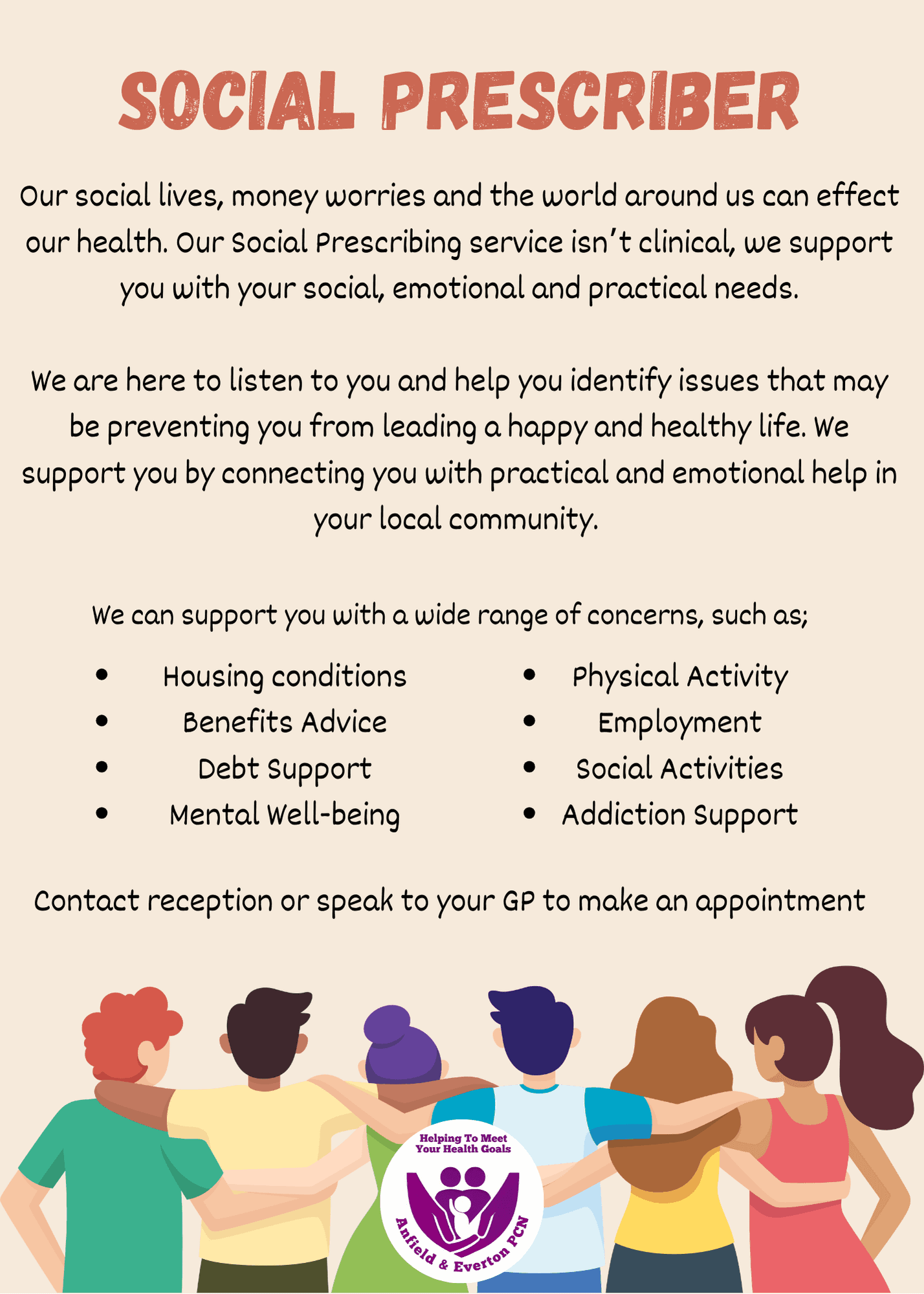 Social Prescribes role description flyer