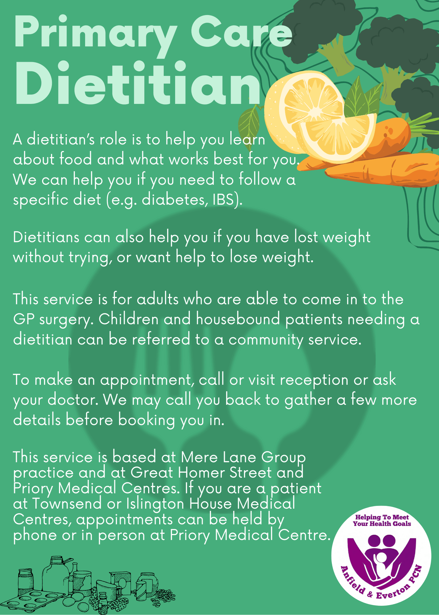 dietitian leaflet