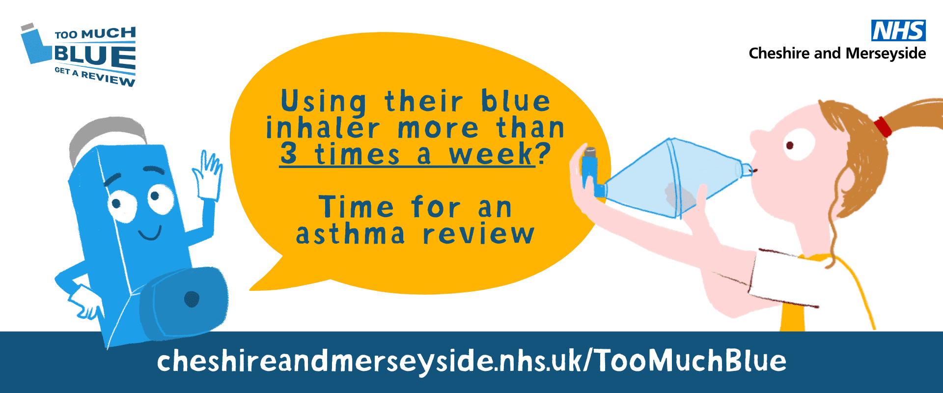 Using your blue inhaler more than 3 times a week? time for a review!